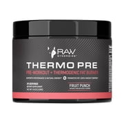 RAW Synergies Thermo Pre - Fitness Support Supplement for Active Lifestyles - Pre-Workout Thermogenic & Metabolic Support - Plant-Based, Natural Ingredients - Fruit Punch - 24 Servings
