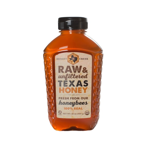Desert Creek Raw Texas Honey, 16oz, Non-GMO, Kosher Certified