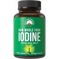 Raw Whole Food Iodine Supplement from Organic Kelp by Peak Performance. 60 Vegan Capsules