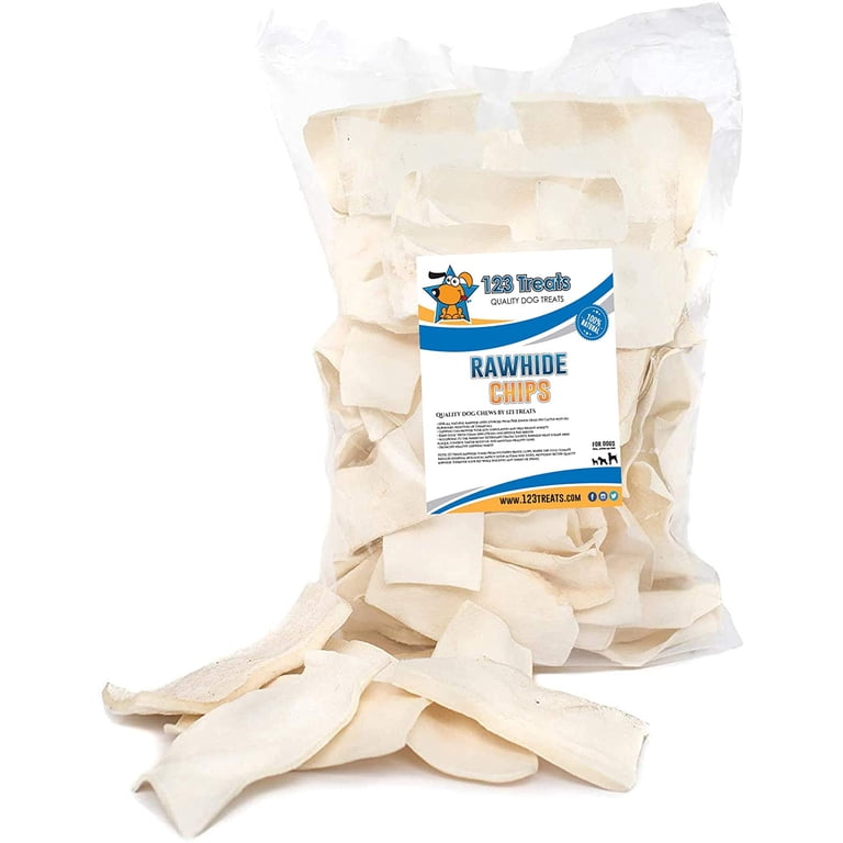 123 Treats Rawhide Dog Chews (2 lbs), Natural, Grass Fed Livestock