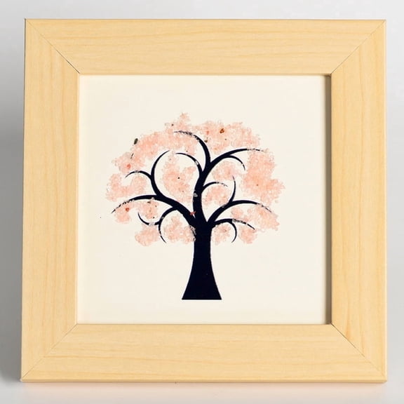 Raw stone crystal photo frame, tree-shaped picture frame, home decoration gift
