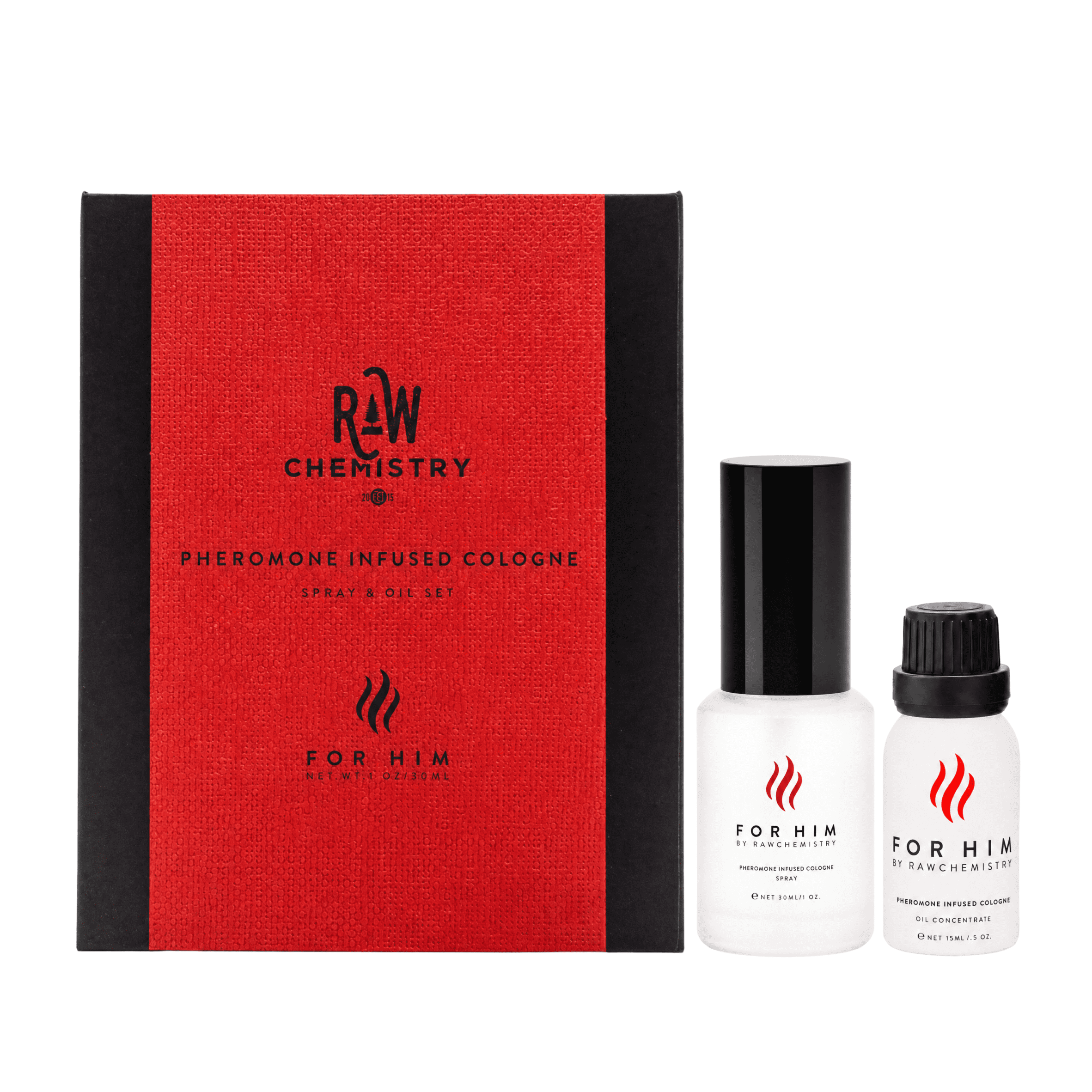 RawChemistry For Him &ndash; Pheromone Infused Cologne Gift Set for Men, Men&rsquo;s Cologne with Pheromones, Raw Chemistry Fragrance for Him, 1.5 Fl Oz