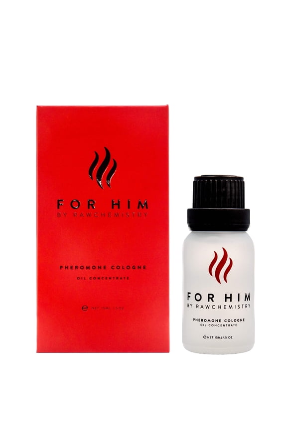 For Him Pheromone Infused Cologne Oil for Men, Mens Cologne with Pheromones, Raw Chemistry Fragrance for Him, .5 Fl Oz