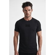 RawGear Mens Athletic Fit RG Logo Casual Tee T-Shirt, Black Small
