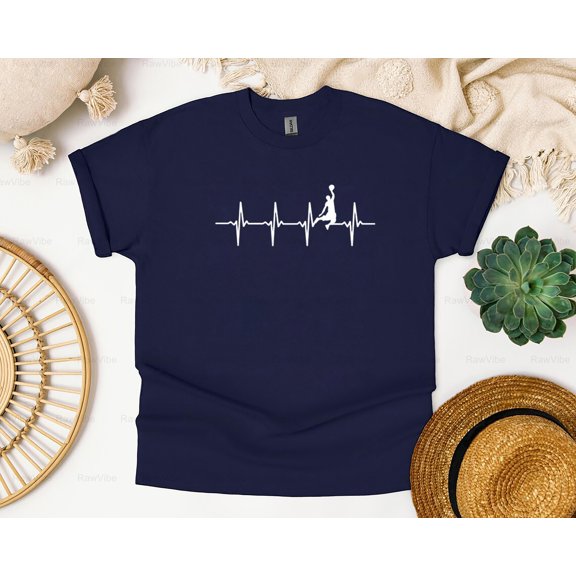 RawVibe41 Basketball Heartbeat EKG Line For Players Graphic T-Shirt, SW, Hoodie Passion, for Unisex, up to size 5XL.