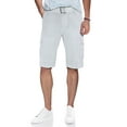 thumbnail image 1 of RawX Men's Belted Snap Closure Pockets Cargo Shorts, White, Size 34, 1 of 3