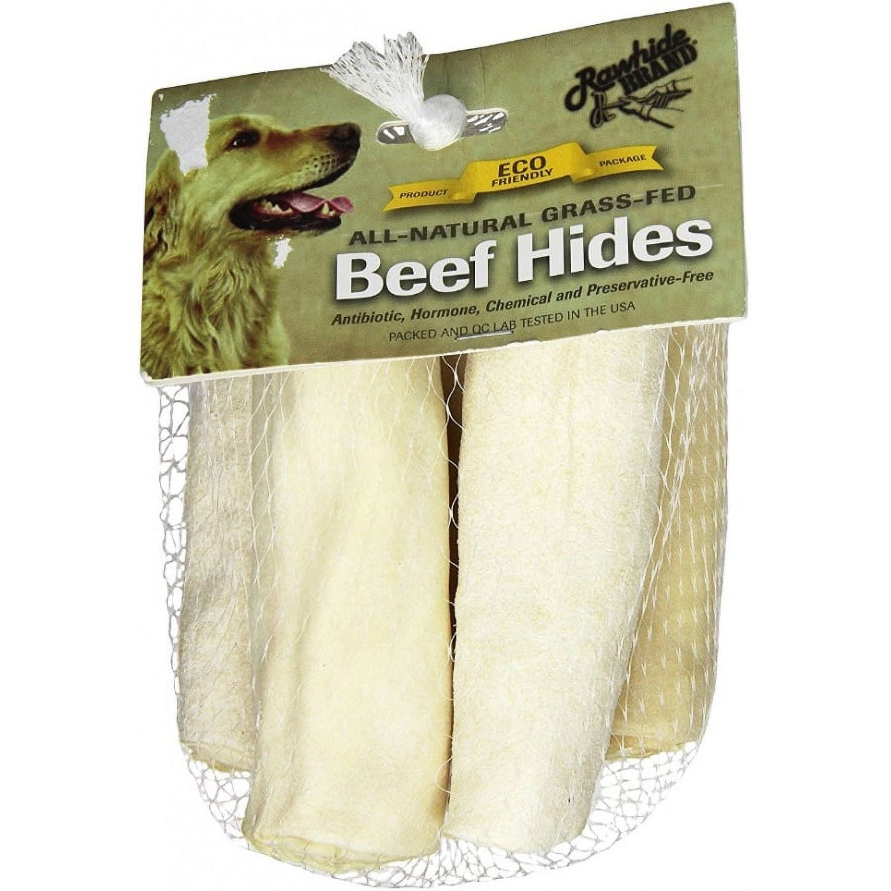 Rawhide Brand Eco Friendly Beef Hide Natural Roll 4" Rolls (5/Pack) (15