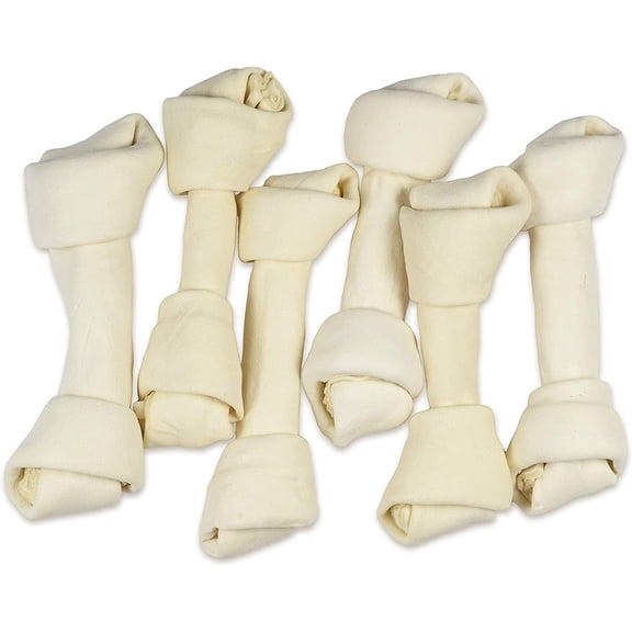 Rawhide Dog Bones - Great for Dog Chews, Promotes Hygiene and Healthy Gums, 8-9 Inch, Large, 5 Pack
