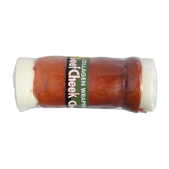Rawhide Express 112347 5-6 in. Collagen Wrapped Beef Cheek Log Lennox Dog Treats