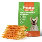 Rawhide Free Dog Treats Chicken Wrapped Cod Sticks for Small Dogs Soft Training Snacks 14.11oz