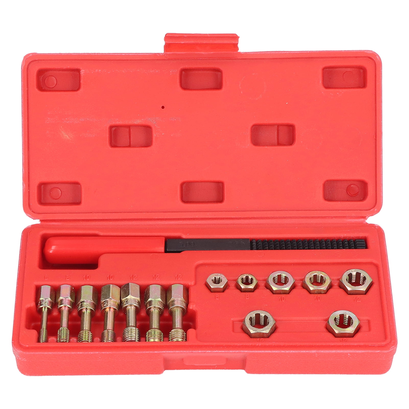 Rawiri 15Pcs/Set Metric Thread Restorer Repair Tool Kit with 7Pcs Die