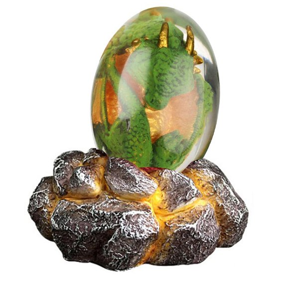 Rawiri Lava Dragon Egg with Display Base Crystal Resin Dragon Egg Ornaments for Desktop Decor
