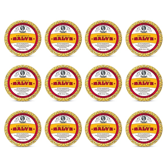 Rawleigh Antiseptic Salve Yellow Big Tin, 4.5 oz, 12 Count