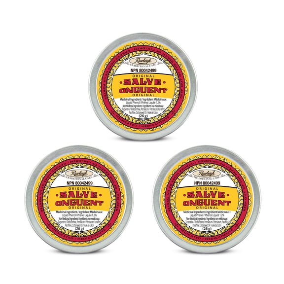 Rawleigh Antiseptic (Original) Salve Small Tin: 0.96 oz / 27g - Pack of 3