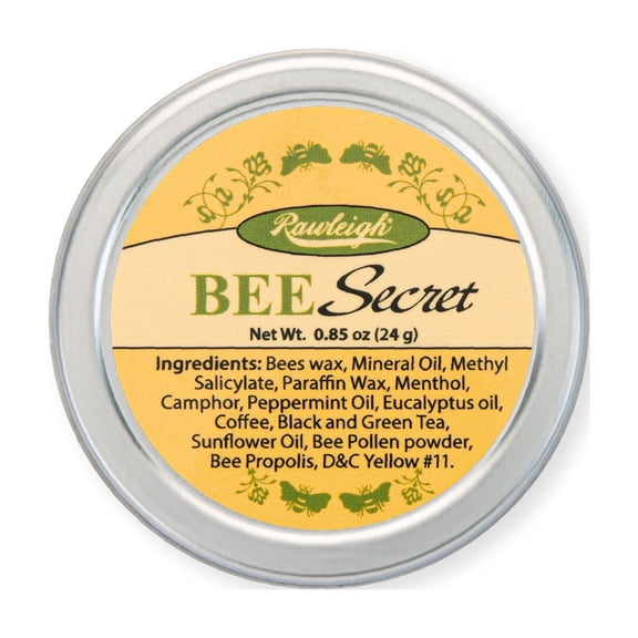 Rawleigh Bee Secret Soothing Balm: 0.85 oz, All-Natural Balm for Sore Muscles, Aches, Bites, Cold Sores, Headaches with Bee Wax, Pollen & Propolis + Peppermint & Eucalyptus Oils, Pack of 1