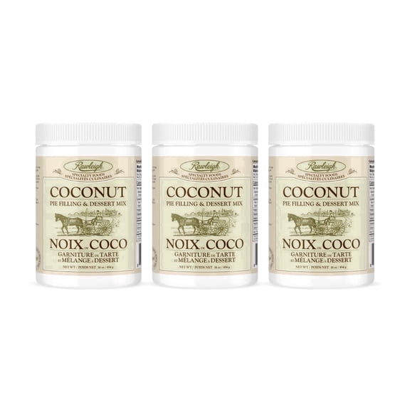 Rawleigh Coconut Pie Filling & Dessert Instant Mix - 3 Packs make 21 Pies, 16 oz each