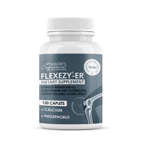 Rawleigh Flexezy-ER Caplets, Glucosamine & Chondroitin Joint Support Supplement, 120 Count