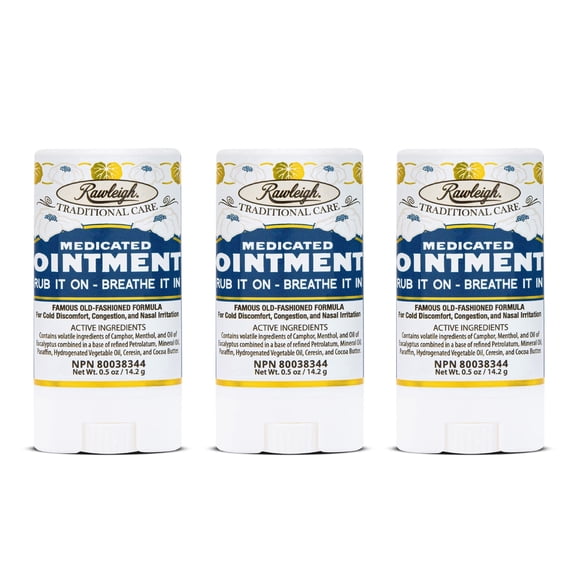 Rawleigh Medicated Ointment Stick, 0.5 oz, 3 Count