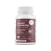 Rawleigh Sharp Thinking with 3 Nootropics & Vitamins for Focus, Memory & Clarity, 60 Count