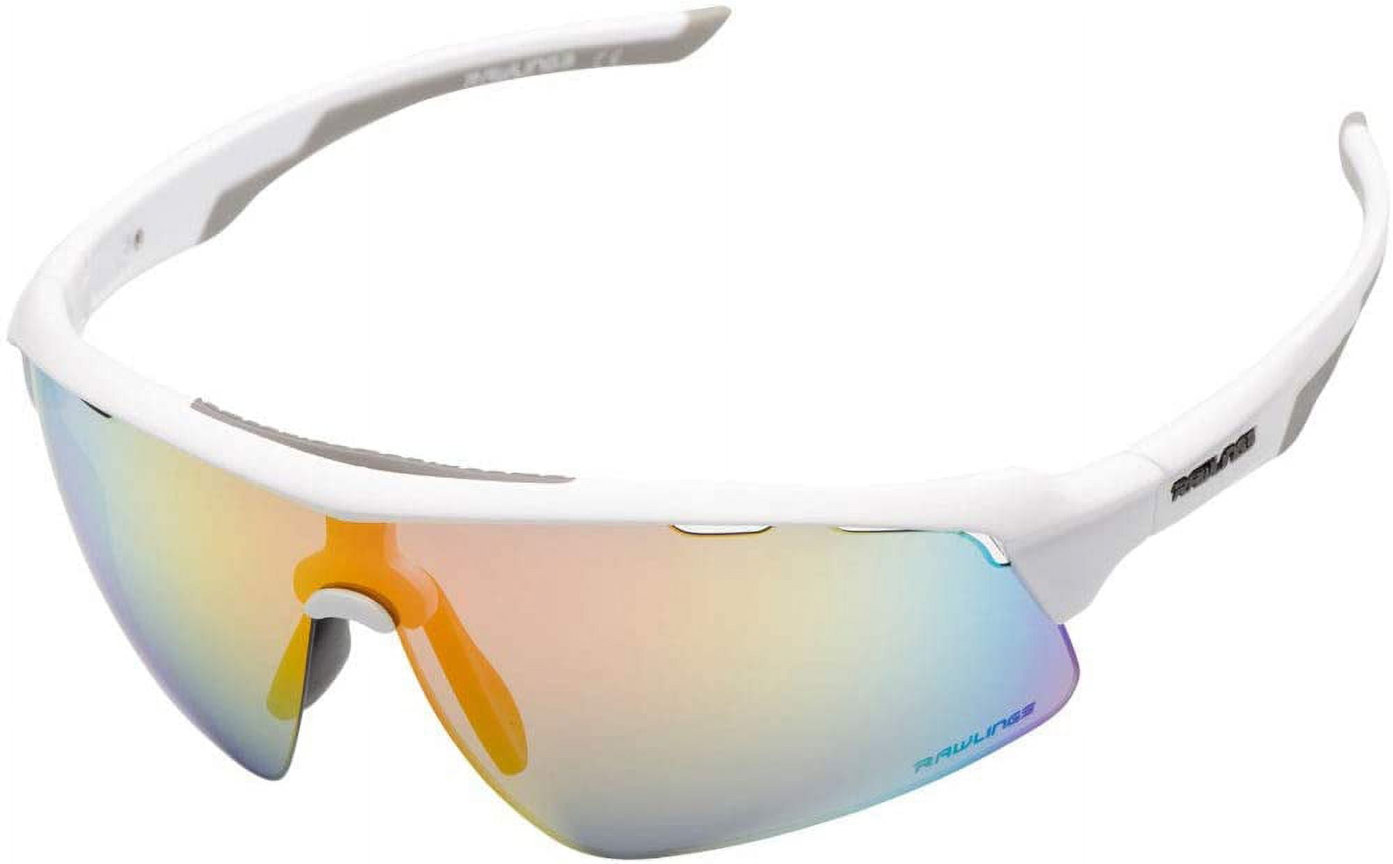 Rawlings 2001 Unisex Adult Sport Sunglasses- White Frames & Orange Mirror Lenses