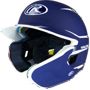 Rawlings 2022 Mach Adjust Baseball Batting Helmet With Jaw Guard, Junior, Matte Royal/Matte White