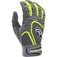 thumbnail image 1 of Rawlings 5150 Adult Batting Gloves, Extra Large, Gray/Optic Yellow, 1 of 2
