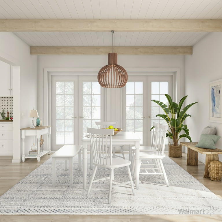 Rawlings 6 Piece Dining Set with Bench by Birch Harbor White Walmart