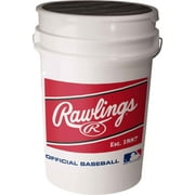 Rawlings | 6 pk. | 6 Gallon Empty Bucket With Lid | Baseball Ball Bucket