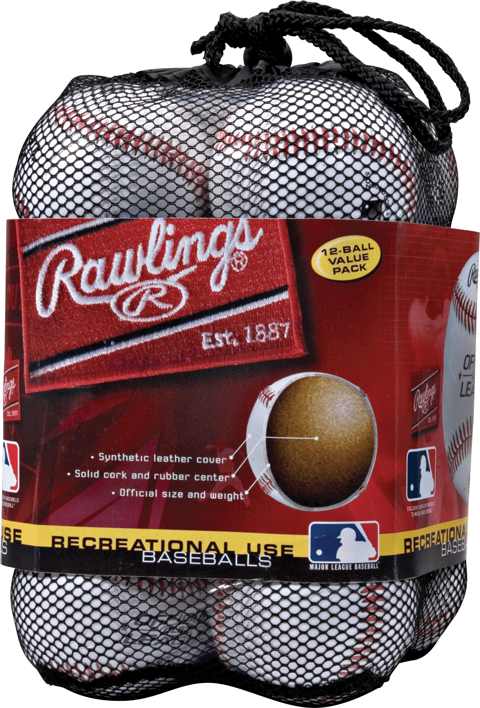 Rawlings 8U Official League OLB3 Practice Youth Baseballs in Mesh Bag, 12  Pieces