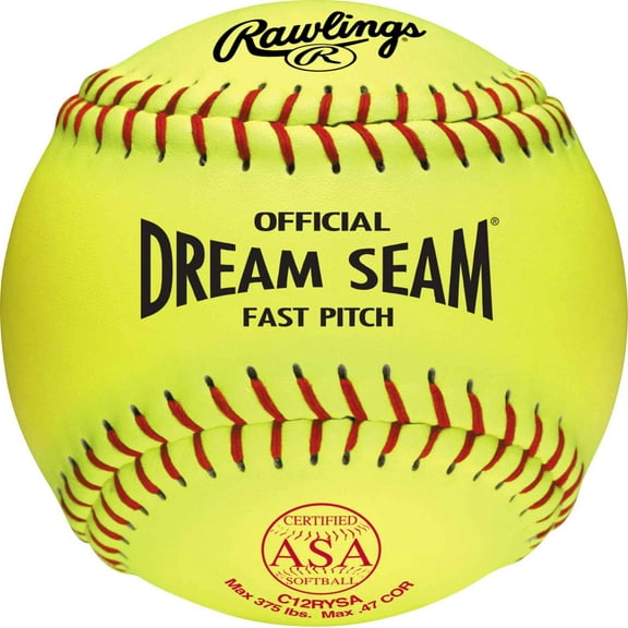 Rawlings 12" Pro Tac Dream Seam Certified ASA Softball 12 pack