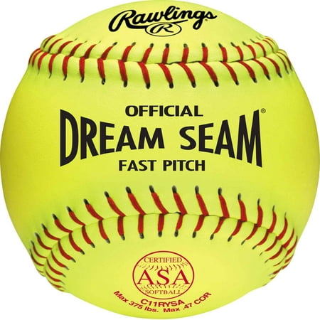 Rawlings ASA NFHS 11 inch Dream Seam High Density Cork Core Sythetic Softballs