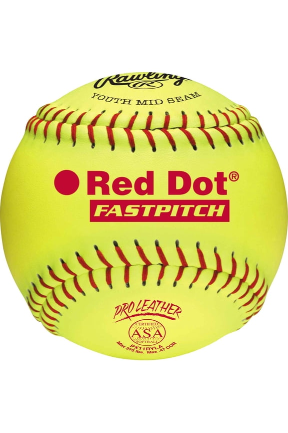 ASA NFHS 11 inch Red Dot Leather Softballs