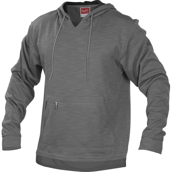 Rawlings Adult Brushed Performance Fleece Hoodie | Graphite | XLRG