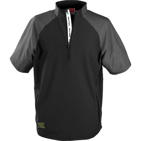Rawlings Adult ColorSync Short Sleeve Cage Jacket | Black | LRG