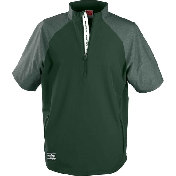 Rawlings Adult ColorSync Short Sleeve Cage Jacket | Dark Green | SML