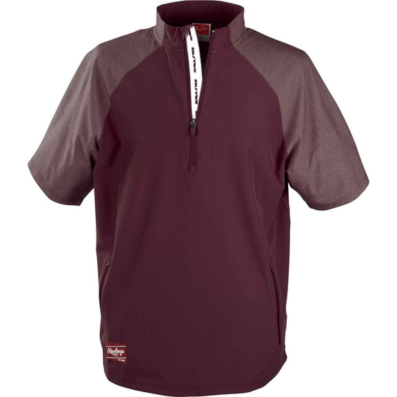 Rawlings Adult ColorSync Short Sleeve Cage Jacket | Maroon | SML