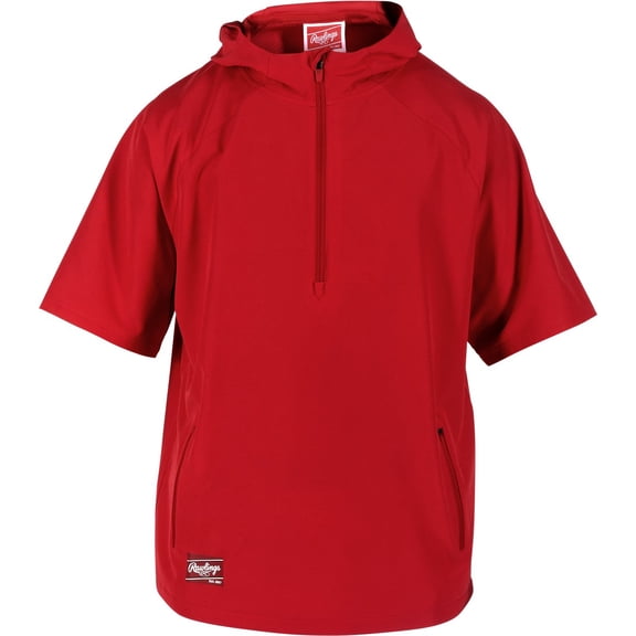 Rawlings Men's Colorsync Short Sleeve Hooded Jacket Scarlet M