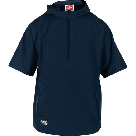 Rawlings Men's Colorsync Short Sleeve Hooded Jacket Navy S