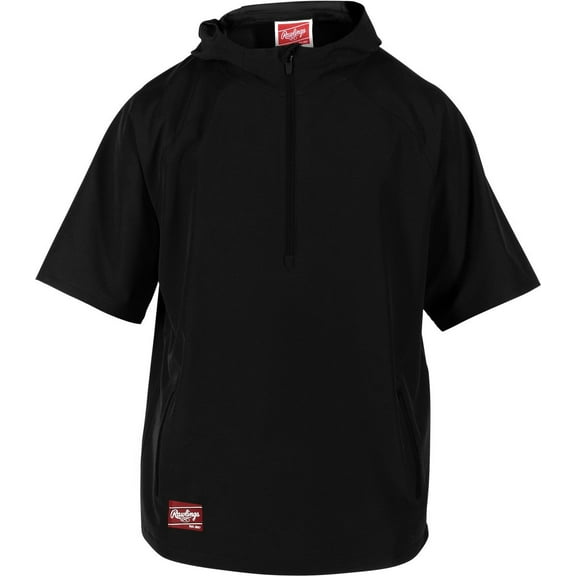 Rawlings Men's Colorsync Short Sleeve Hooded Jacket Black 2XL