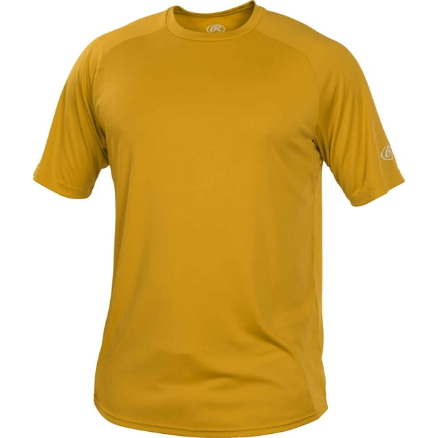 Rawlings Adult Crew Neck Tech Tee | Light Gold | 2XL