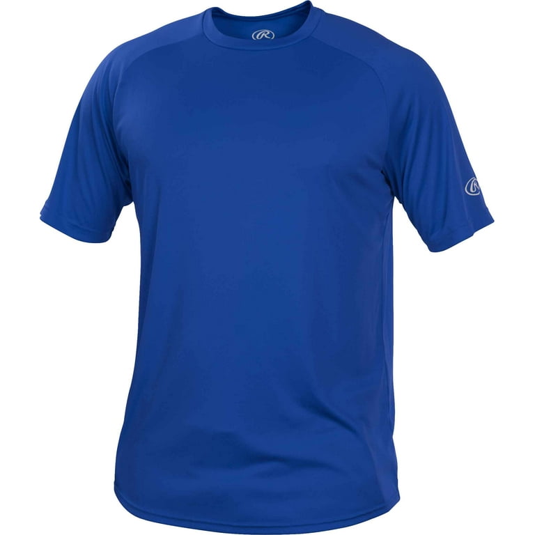 Rawlings Adult Crew Neck Tech Tee Royal LRG Walmart