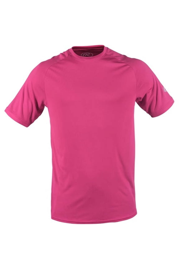 Rawlings Mens Crew Neck Short Sleeve Baseball T-Shirt Pink XL