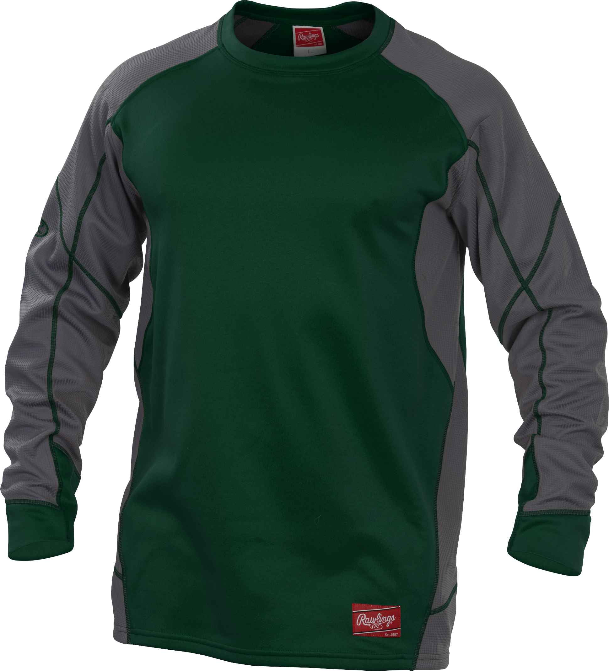 Rawlings Adult Dugout Fleece Pullover Dark Green XLRG