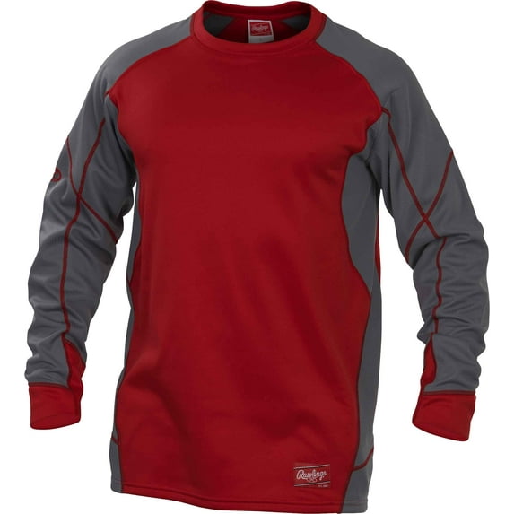 Rawlings Adult Dugout Fleece Pullover | Scarlet | 3XL