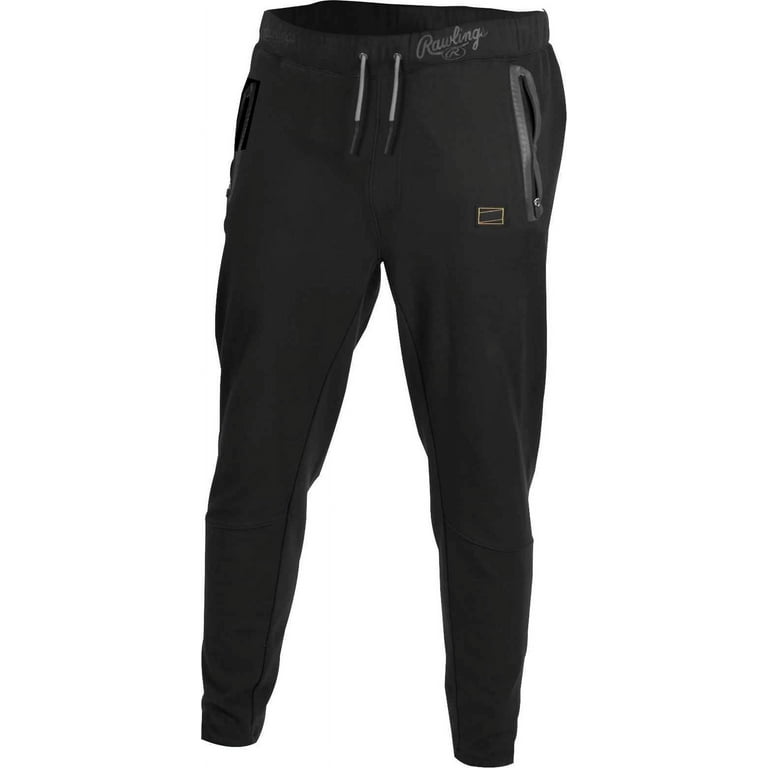 Rawlings Adult Gold Collection Jogger Style Pant, Black