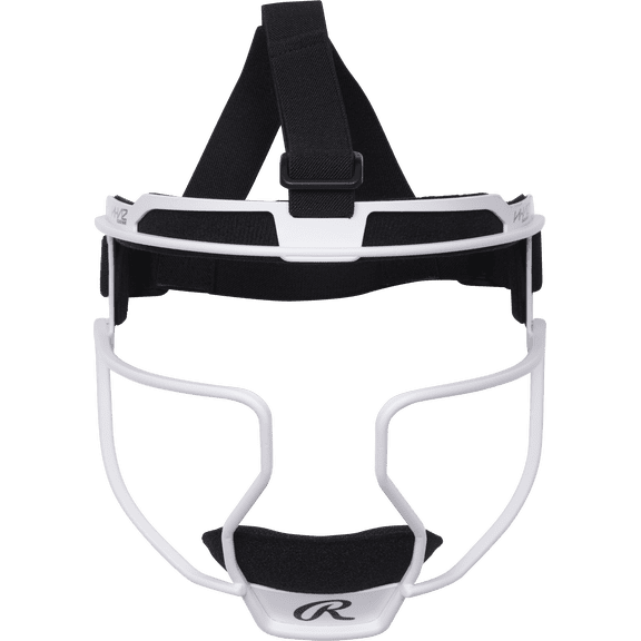 Rawlings Adult Hi-Viz Softball Fielders Mask - Matte | White | Adult
