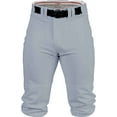 thumbnail image 1 of Rawlings Adult Knee Length Polyester Baseball Pants with Belt Loops, Gray (M), 1 of 2