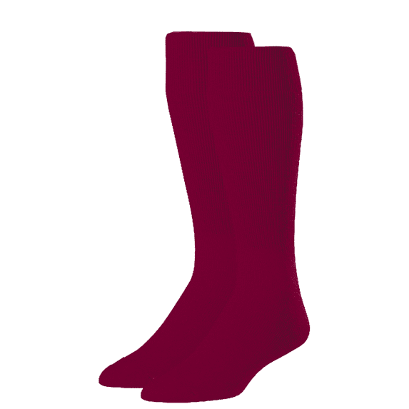 Rawlings Adult Large Over The Calf Breathable/Nylon Blend Baseball Socks, Maroon