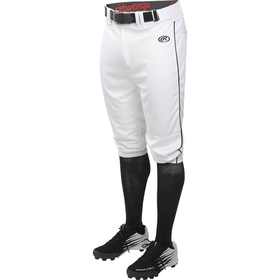 Rawlings Adult Launch 1/8" Piped Knicker Pant | White/Black | SML