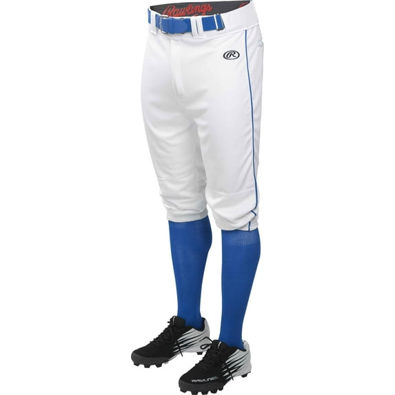 Rawlings Adult Launch 1/8" Piped Knicker Pant | White/Royal | 2XL
